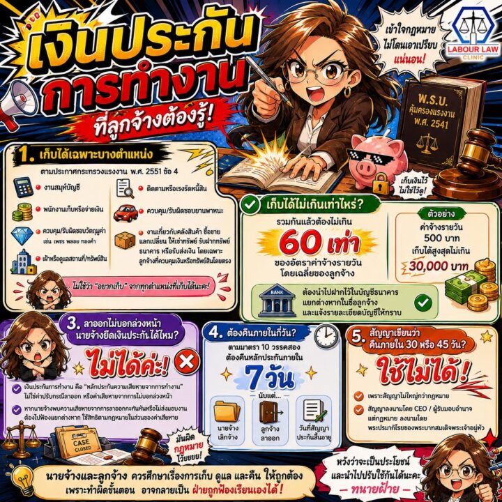 เงินประกันการทำงานที่ลูกจ้างต้องรู้