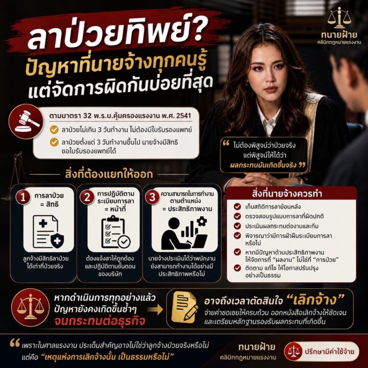 ลาป่วยทิพย์ จัดการได้ไหม?