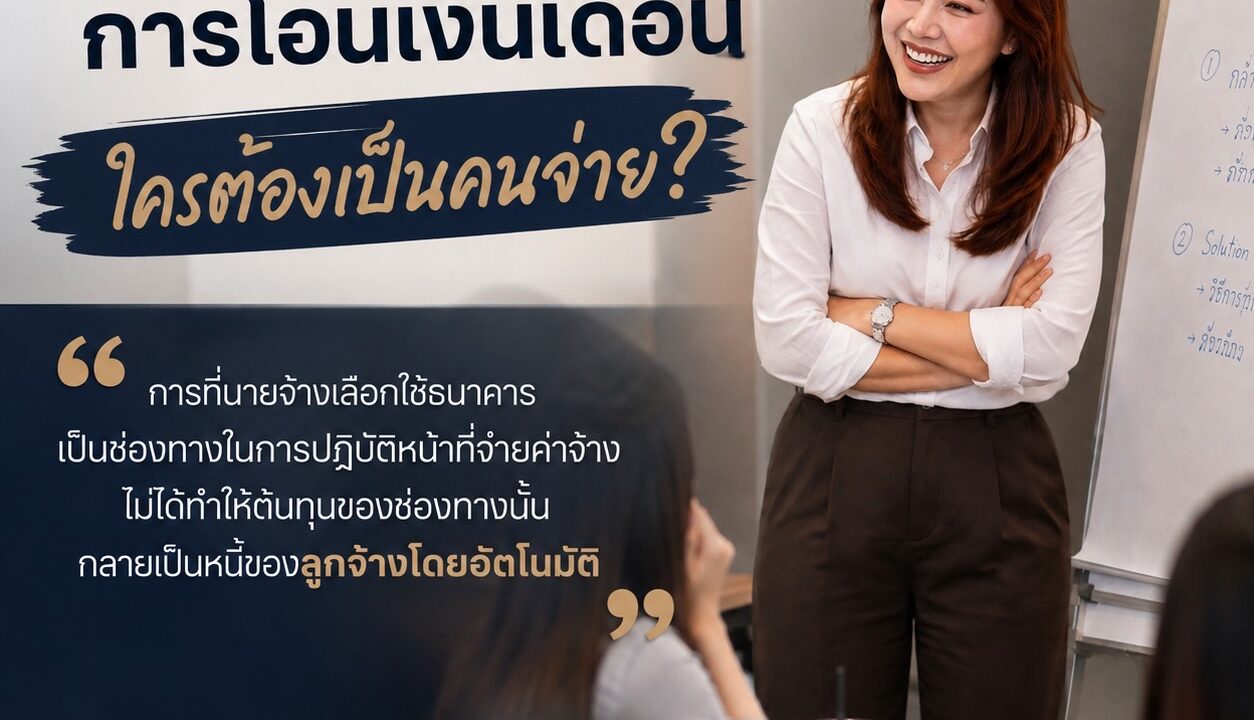 ค่าธรรมเนียมการโอนเงินเดือน ใครต้องเป็นคนจ่าย