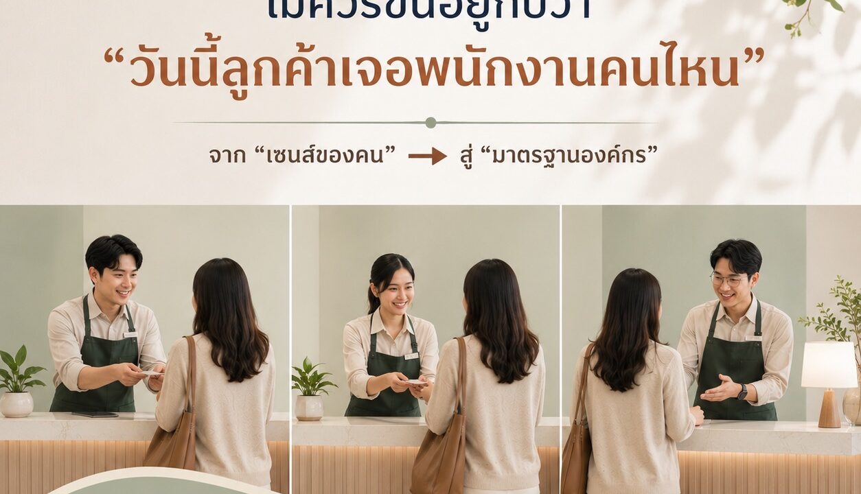 บริการที่ดี ไม่ควรขึ้นอยู่กับว่า “วันนี้ลูกค้าเจอพนักงานคนไหน”
