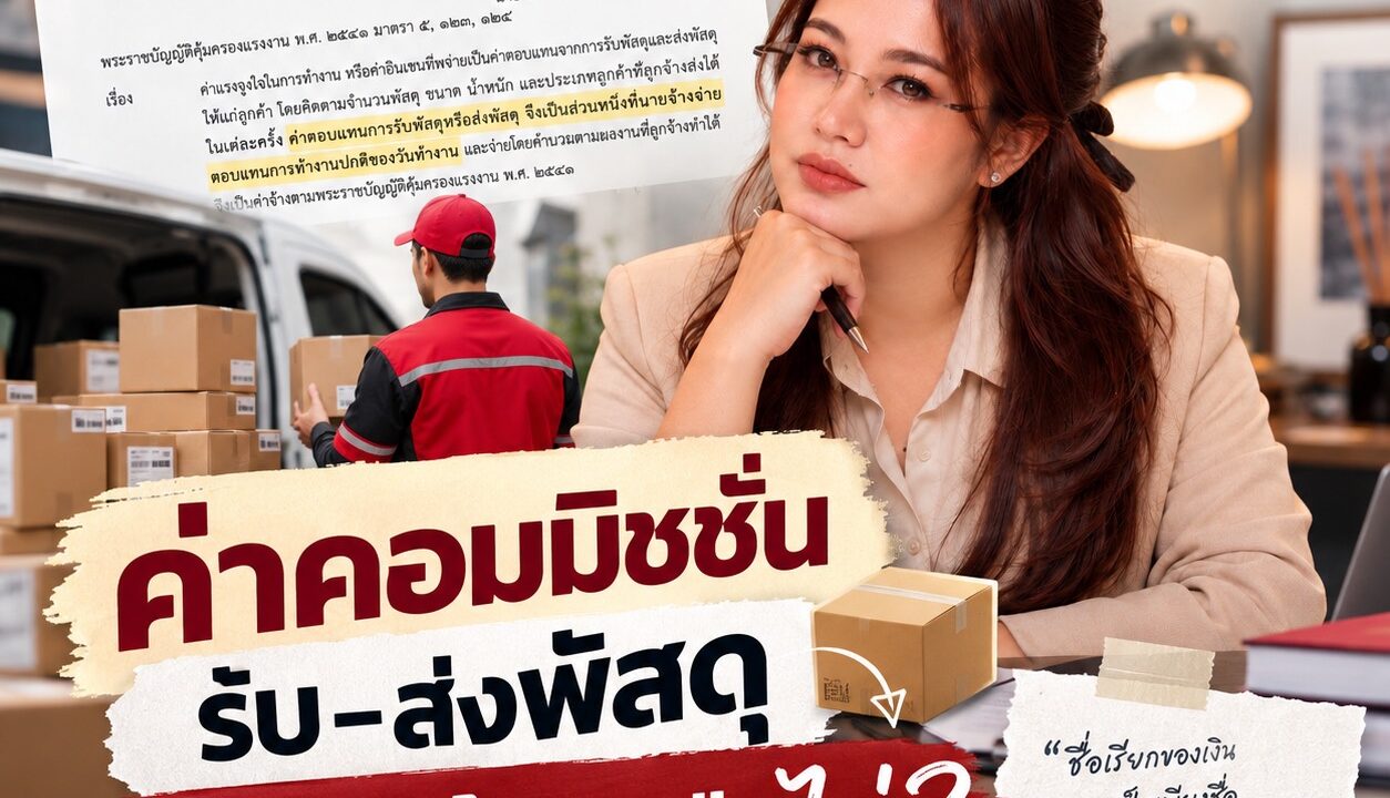 ค่าคอมมิชชั่นรับ–ส่งพัสดุ เป็นค่าจ้างหรือไม่?