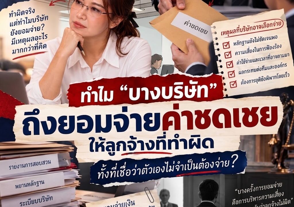 ทำไมบางบริษัทถึงยอมจ่ายค่าชดเชยให้ลูกจ้างที่ทำผิด ทั้งที่เชื่อว่าตัวเองไม่จำเป็นต้องจ่าย?