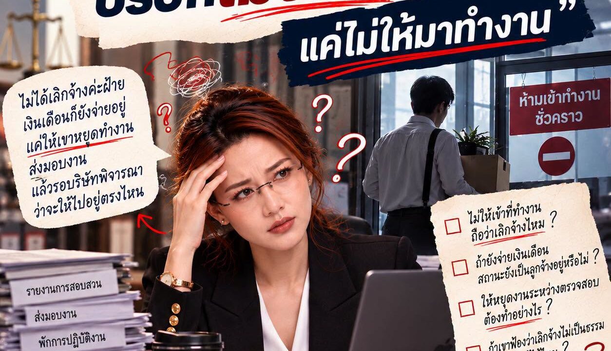 บริษัทไม่ได้ไล่ออกนะคะ แค่ไม่ให้มาทำงาน