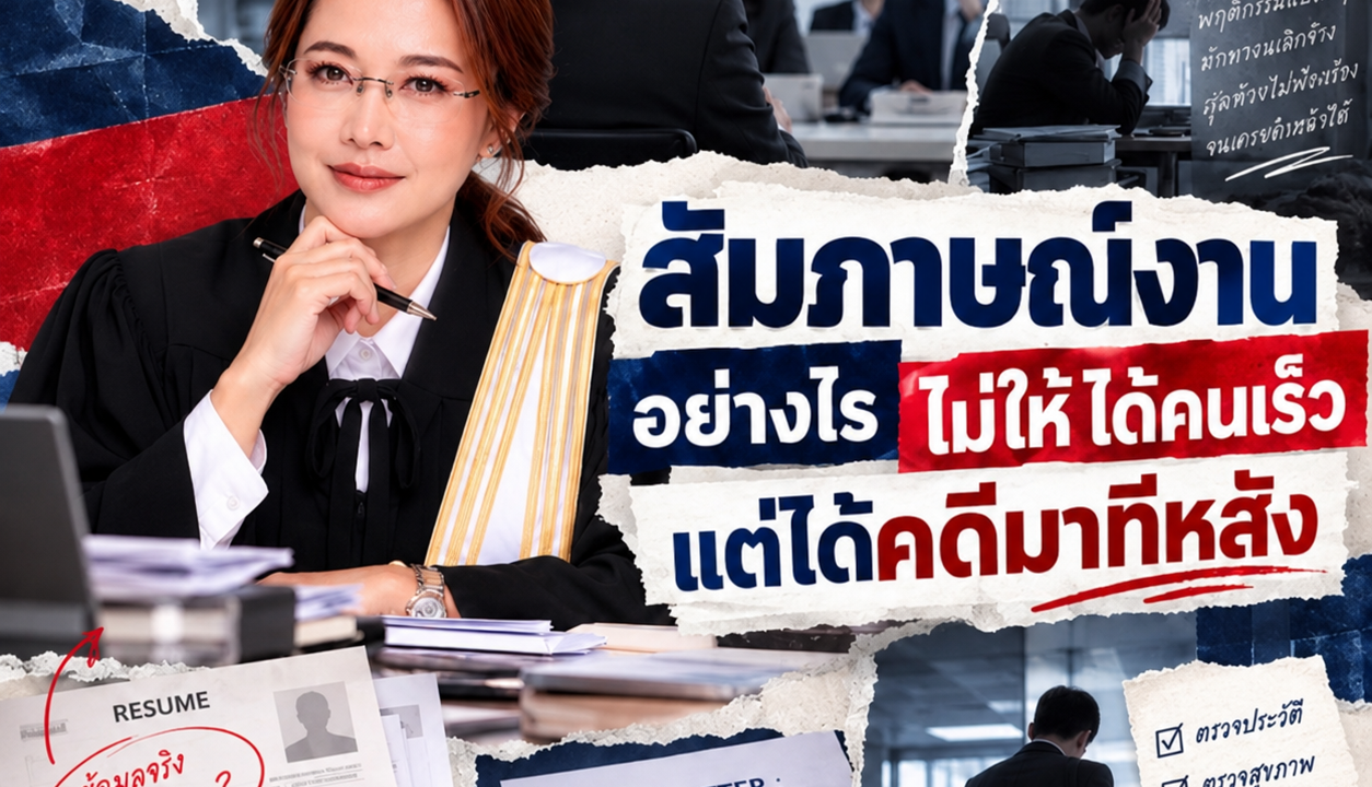 สัมภาษณ์งานอย่างไร ไม่ให้ “ได้คนเร็ว” แต่ได้คดีมาทีหลัง
